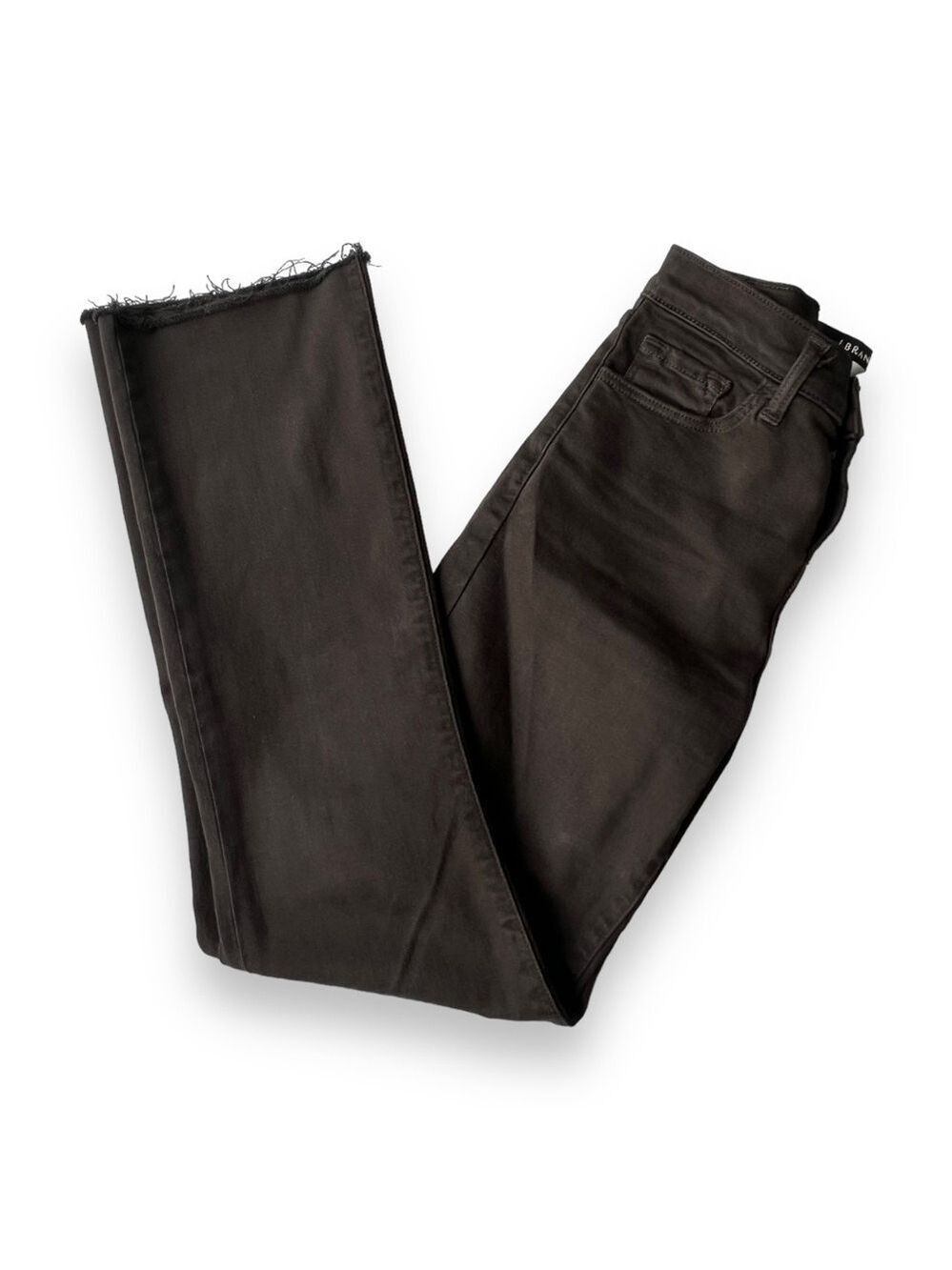 J Brand Selena Mid Rise Crop Black Bastille Size 24